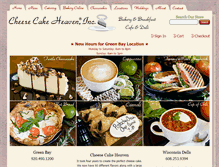 Tablet Screenshot of cheesecakeheaven.com